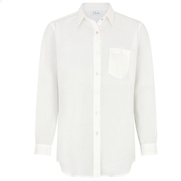 LUELLA -Boyfriend fit Cotton Shirt in White