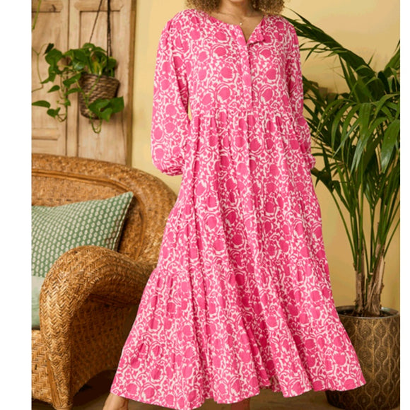 LUELLA - Odette pink flower print dress