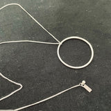 Dansk - adjustable silver hoop necklace