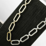 DANSK - AUDREY flat link, two tone, necklace