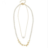 DANSK Double strand pearl necklace