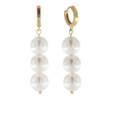 DANSK - Gold Three pearls earring