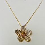 LOVE D - Gold long Daisy necklace