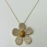 LOVE D - Gold long Daisy necklace