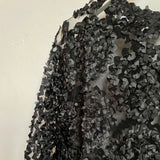 Y - Black raised petals top