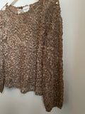 Y - Beige raised petals top