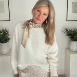 Y - Beige Satin ribbon Neck tie top