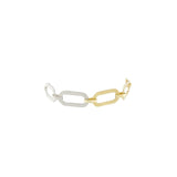 Dansk - Audrey oval flat link, two tone, bracelet