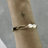 DANSK Joy - Waterproof CZ & Pearl link 18k plate Bracelet