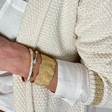 LUELLA - Cream/gold - Amber edge to edge cardigan