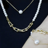 DANSK Double strand pearl necklace