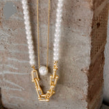 DANSK Double strand pearl necklace