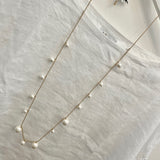 DANSK - Gold single string of pearls