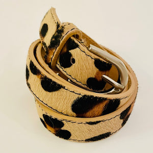 LUELLA - Medium Animal print cowhide belt