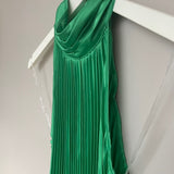 Y - Emerald green pleated midi dress