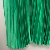 Y - Emerald green pleated midi dress