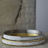 DANSK - Joy - 18K Gold plate diamante bangle
