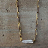 DANSK - Gold Jasmin waterproof link pearl choker
