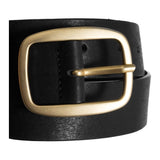 DEPECHE Large Rectangular Buckle leather Jeans Belt