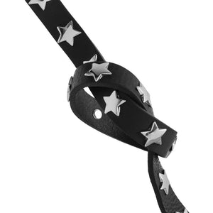 DEPECHE Silver Star Narrow Belt